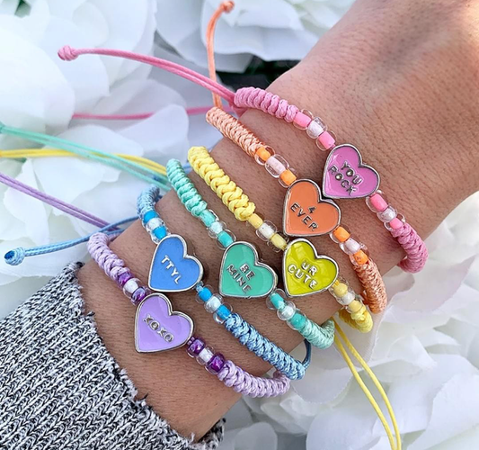 Be Mine Conversation Heart Valentines bracelets