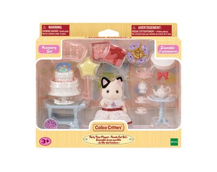 Calico Critters Party Time Playset Tuxedo Cat Girl