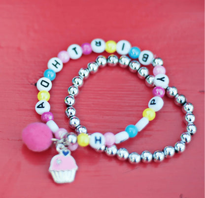 Happy Birthday Bracelet 2pc Set
