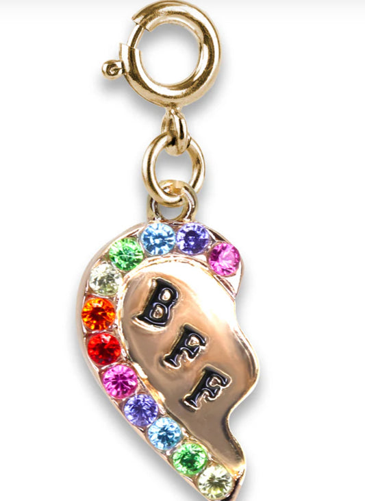 Gold BFF Broken Heart Charm
