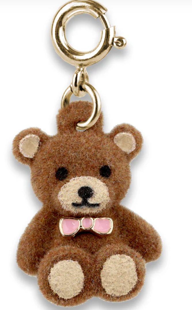 Gold Fuzzy Bear Charm
