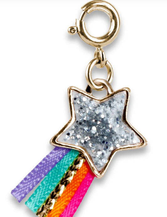 Gold Glitter Shooting Star Charm