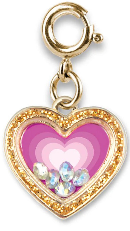 Gold Heart Shaker Charm