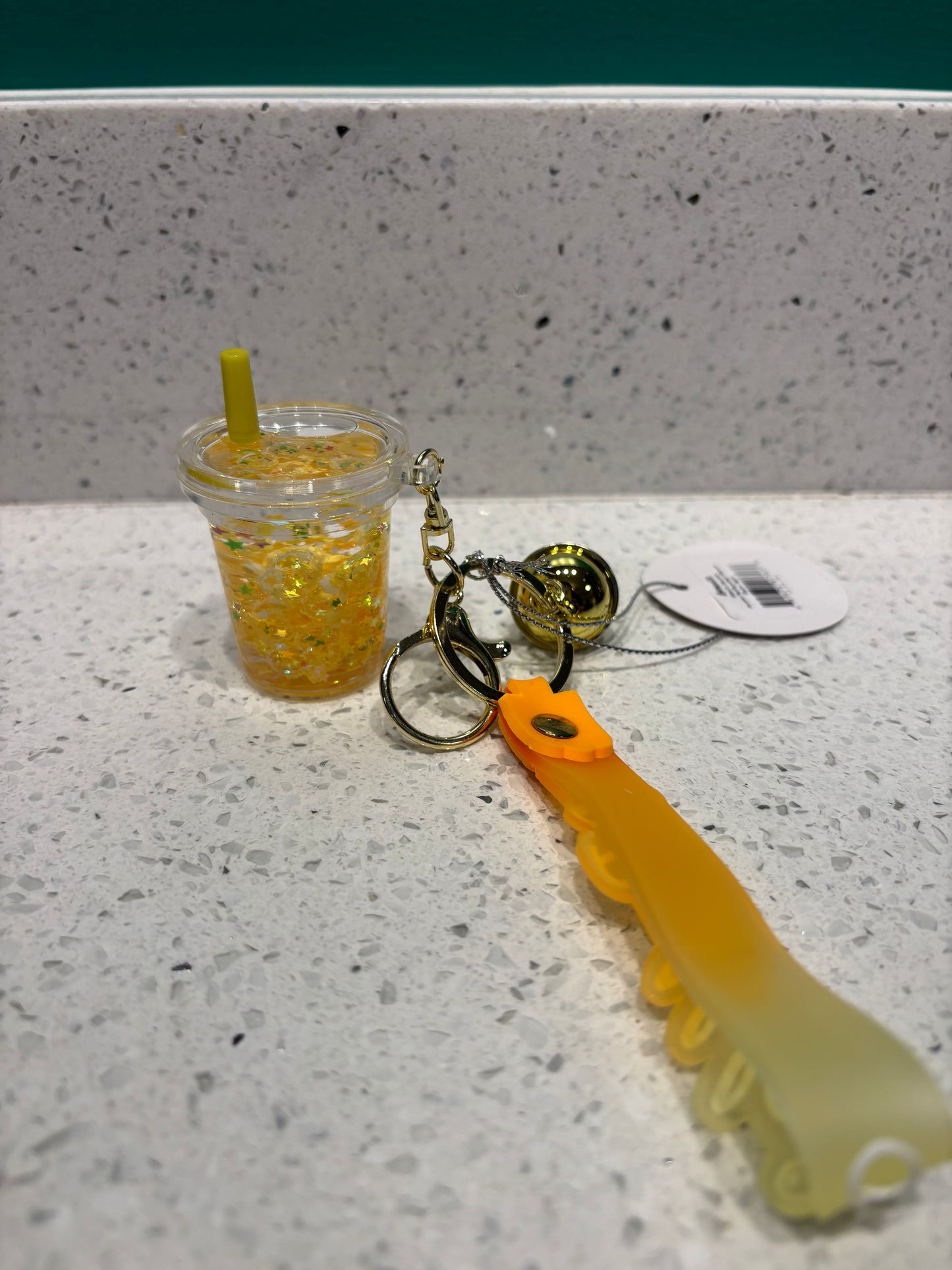 Glow In The Dark Bubble Tea Keychain