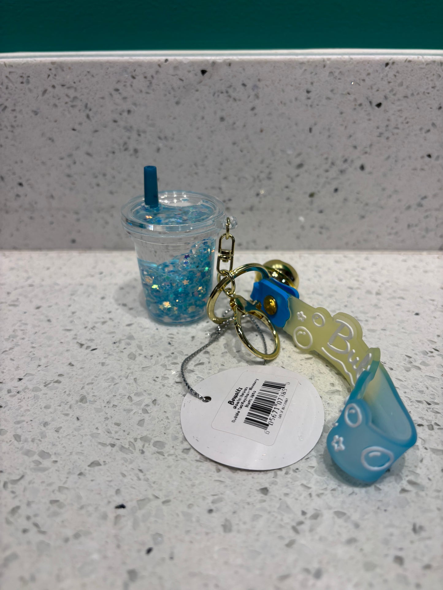 Glow In The Dark Bubble Tea Keychain