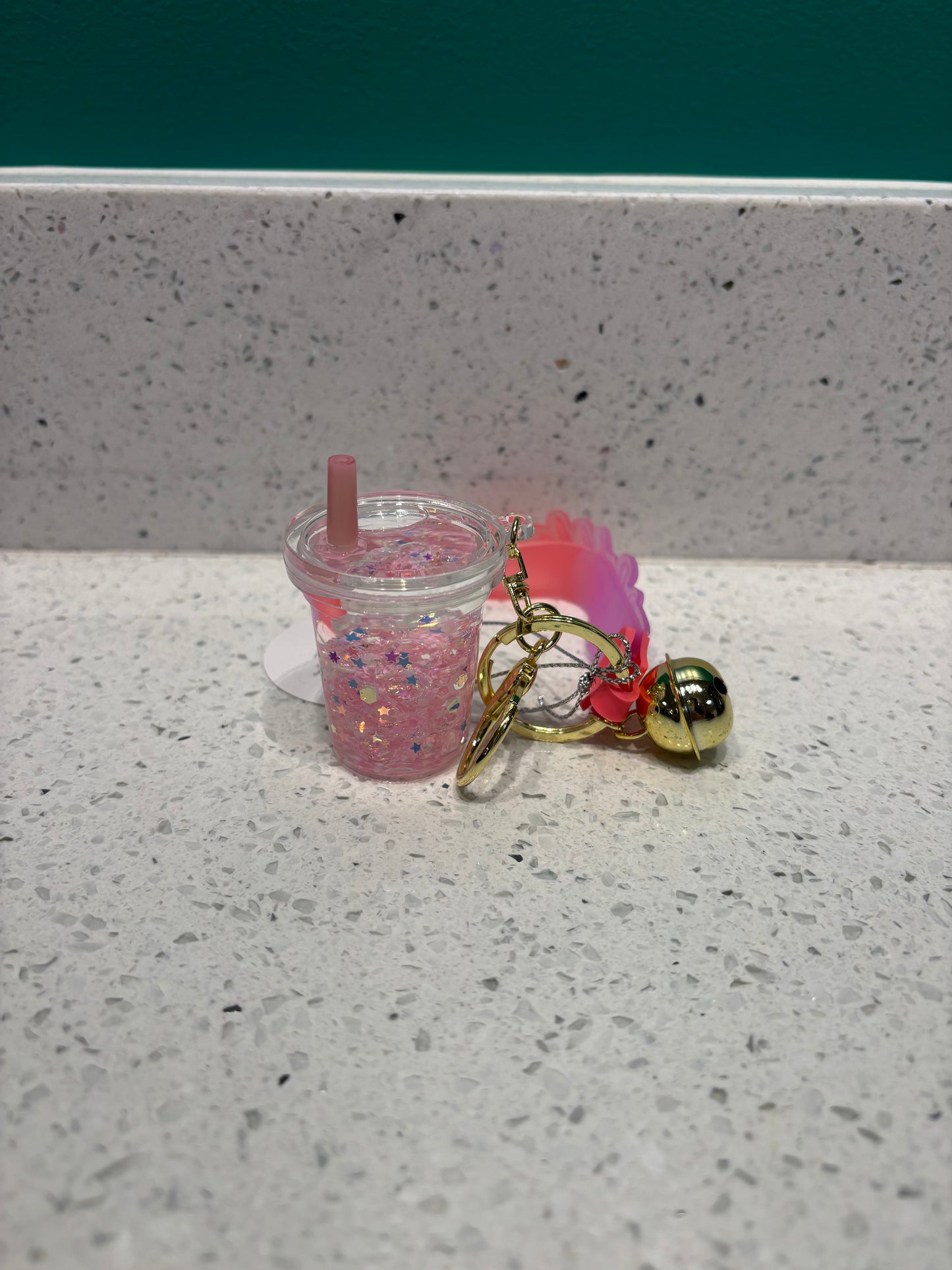 Glow In The Dark Bubble Tea Keychain