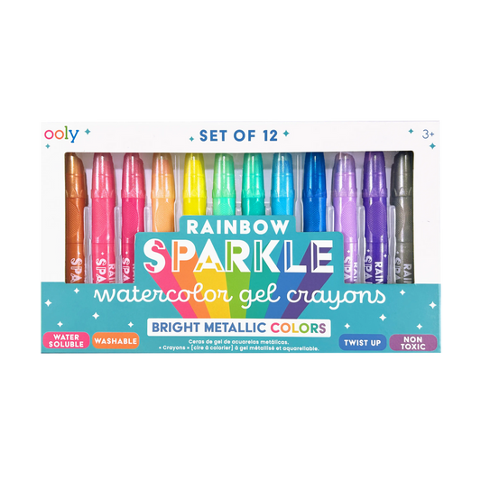 Rainbow Sparkle Metallic Watercolor Gel Crayons