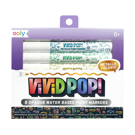 Vivid Pop Opaque Water-Based Paint Markers Mettallic