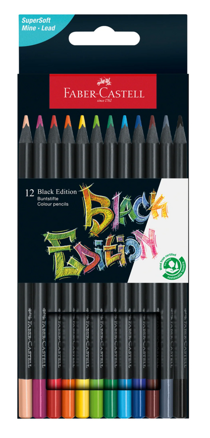 Black Edition Colored Pencils - 12 ct.