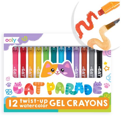 Cat Parade Twist-Up Watercolor Gel Crayons