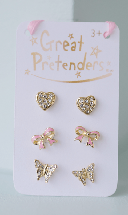 Boutique Dazzle Studded Earrings 3 Sets