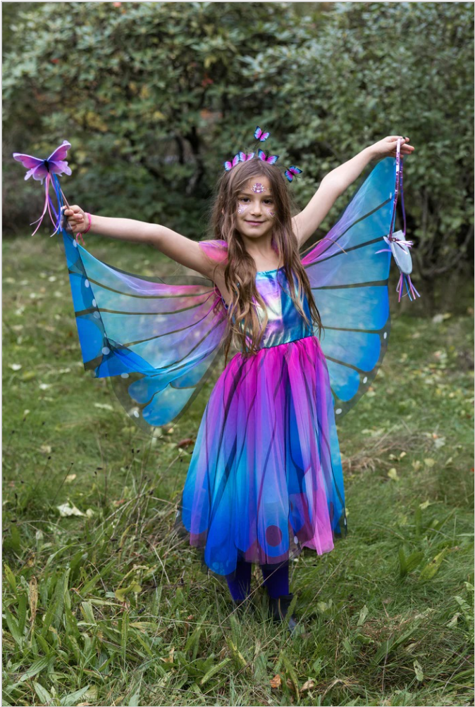 Butterfly Twirl Dress/Wings/HB Blue/Purple