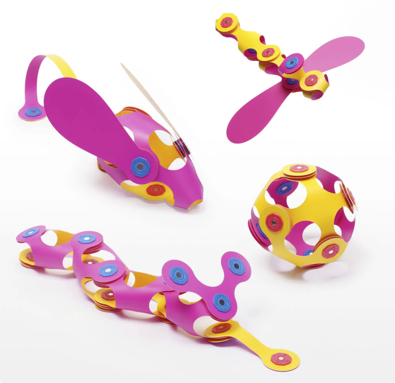 Clixo Itsy Pack Pink/Yellow 18pc