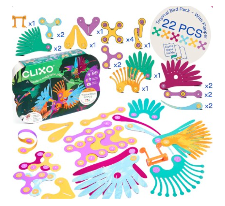 Clixo Tropical Birds 22pc Set