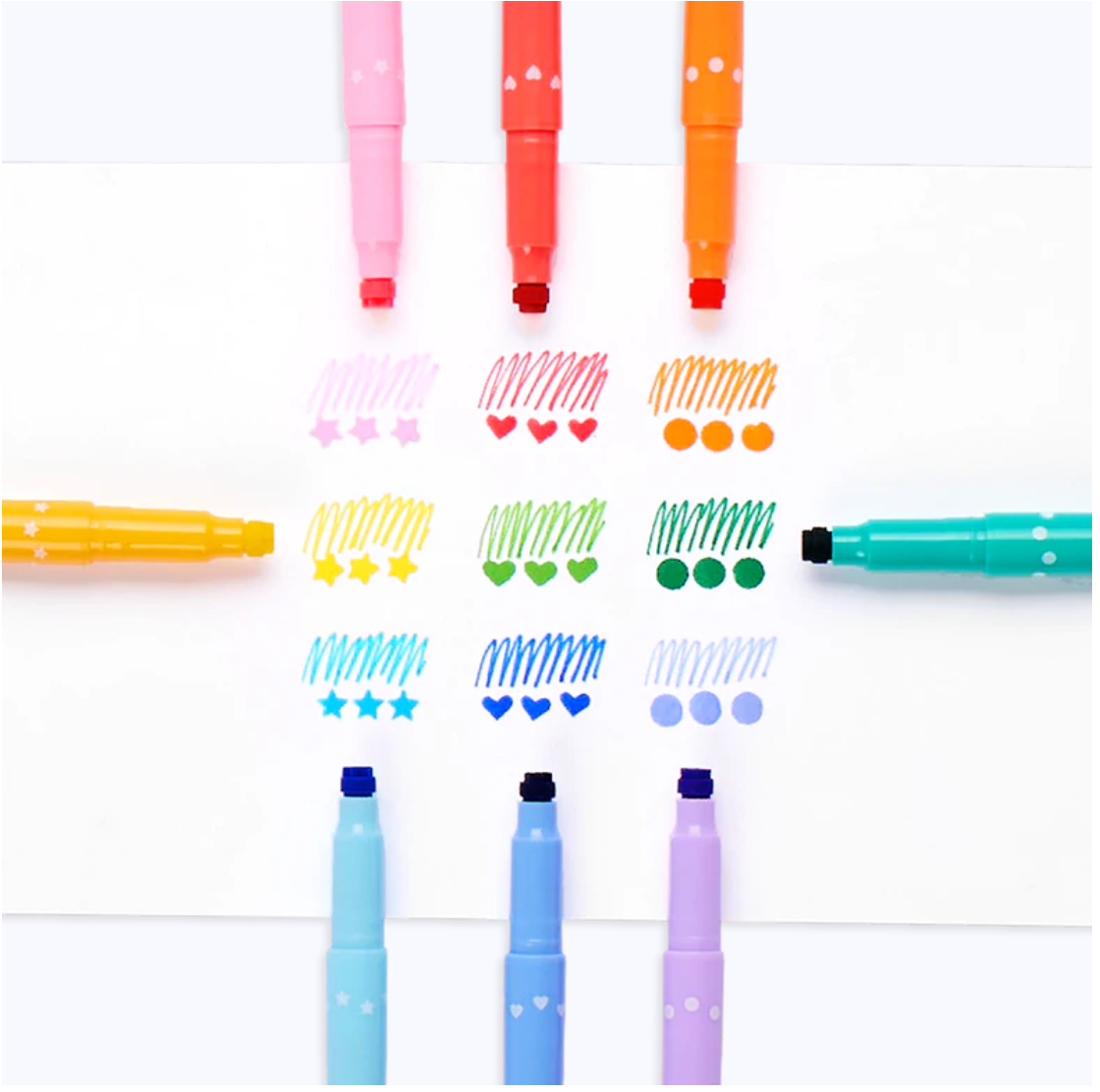 Confetti Stamp Double-Ended Markers