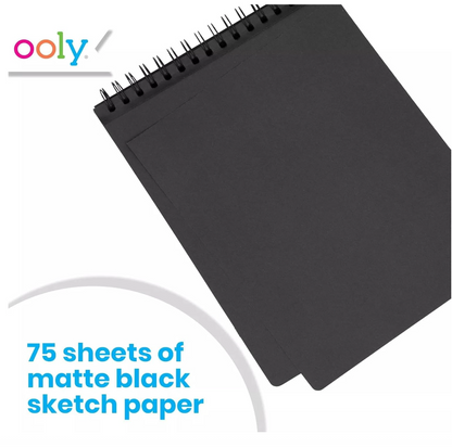 DIY Cover Black Paper Sketchbook 5x7.5