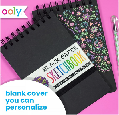DIY Cover Black Paper Sketchbook 5x7.5