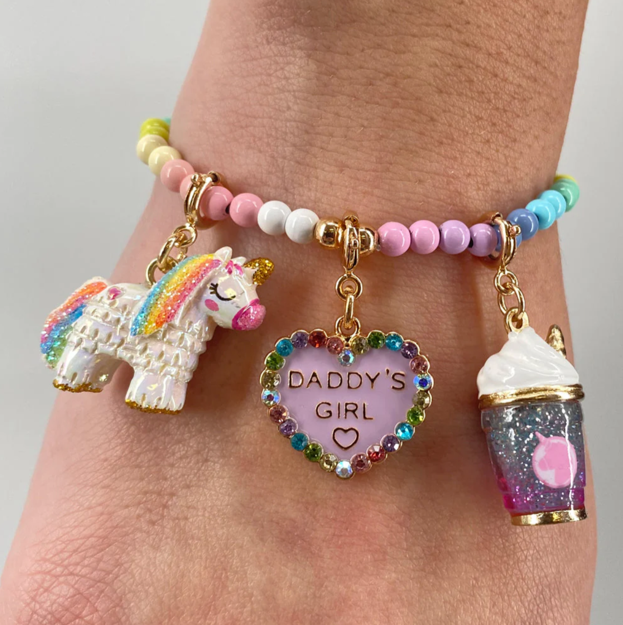 Gold Unicorn Smoothie Charm