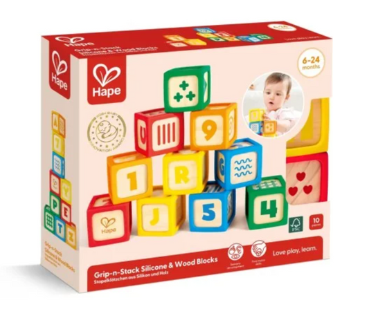 Grip-n-Stack Silicone and Wood Blocks