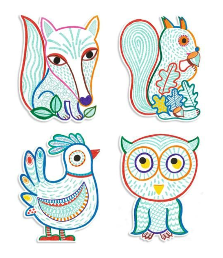 Forest Friends Coloring
