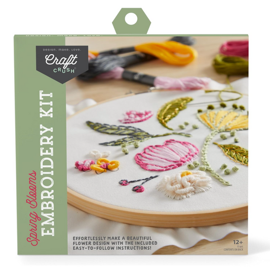 Craft Crush Spring Blooms Embroidery Kit
