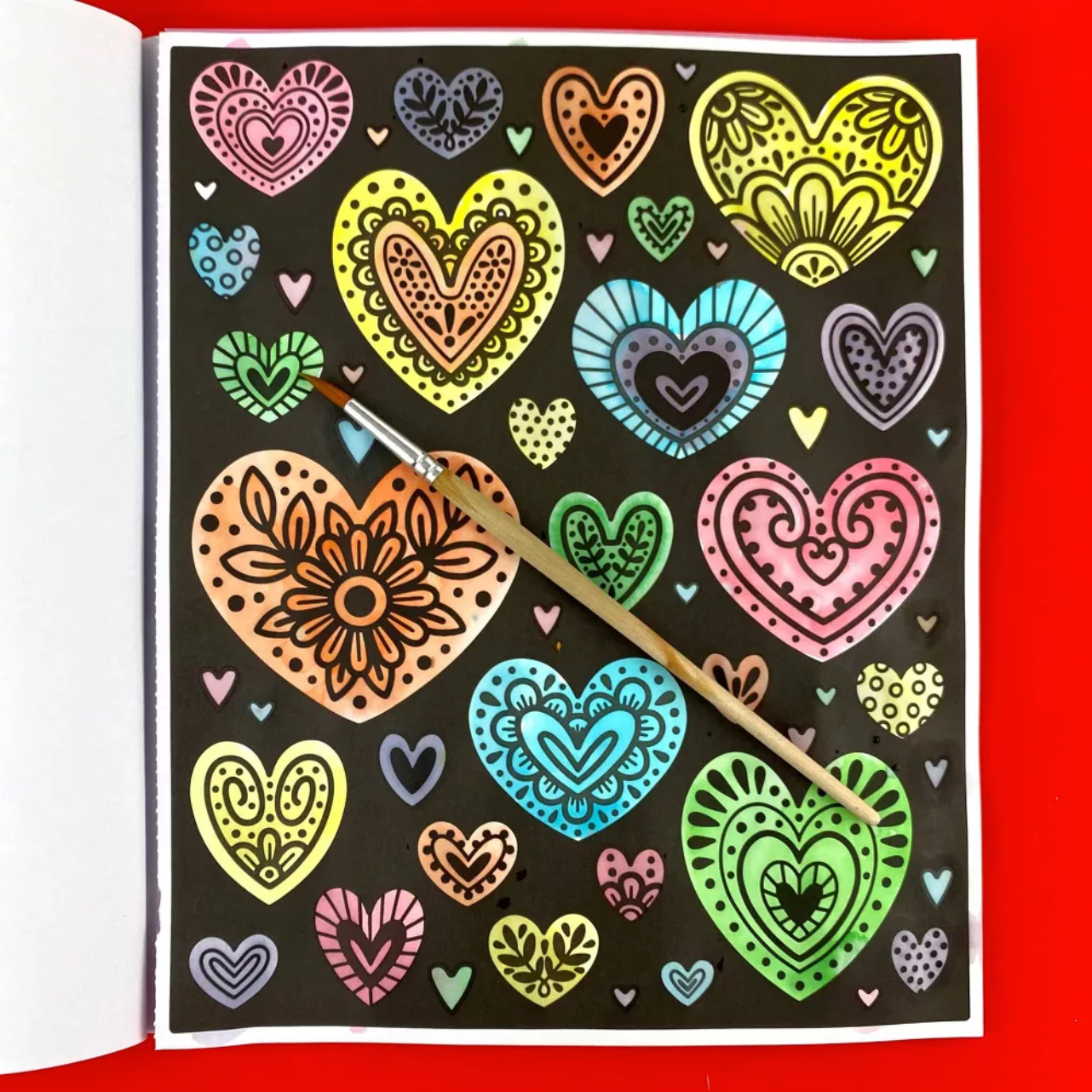 Love, Hearts and Flowers Magic Painting