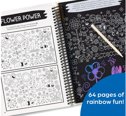 Scratch-Off Hidden Pictures Rainbow Party Puzzles