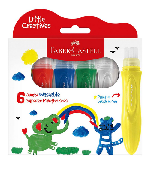 Little Creatives 6 ct. Jumbo Squeeze Paintbrushes