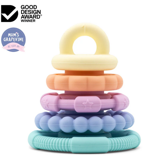 Rainbow Stacker Teether and Toy - Pastel