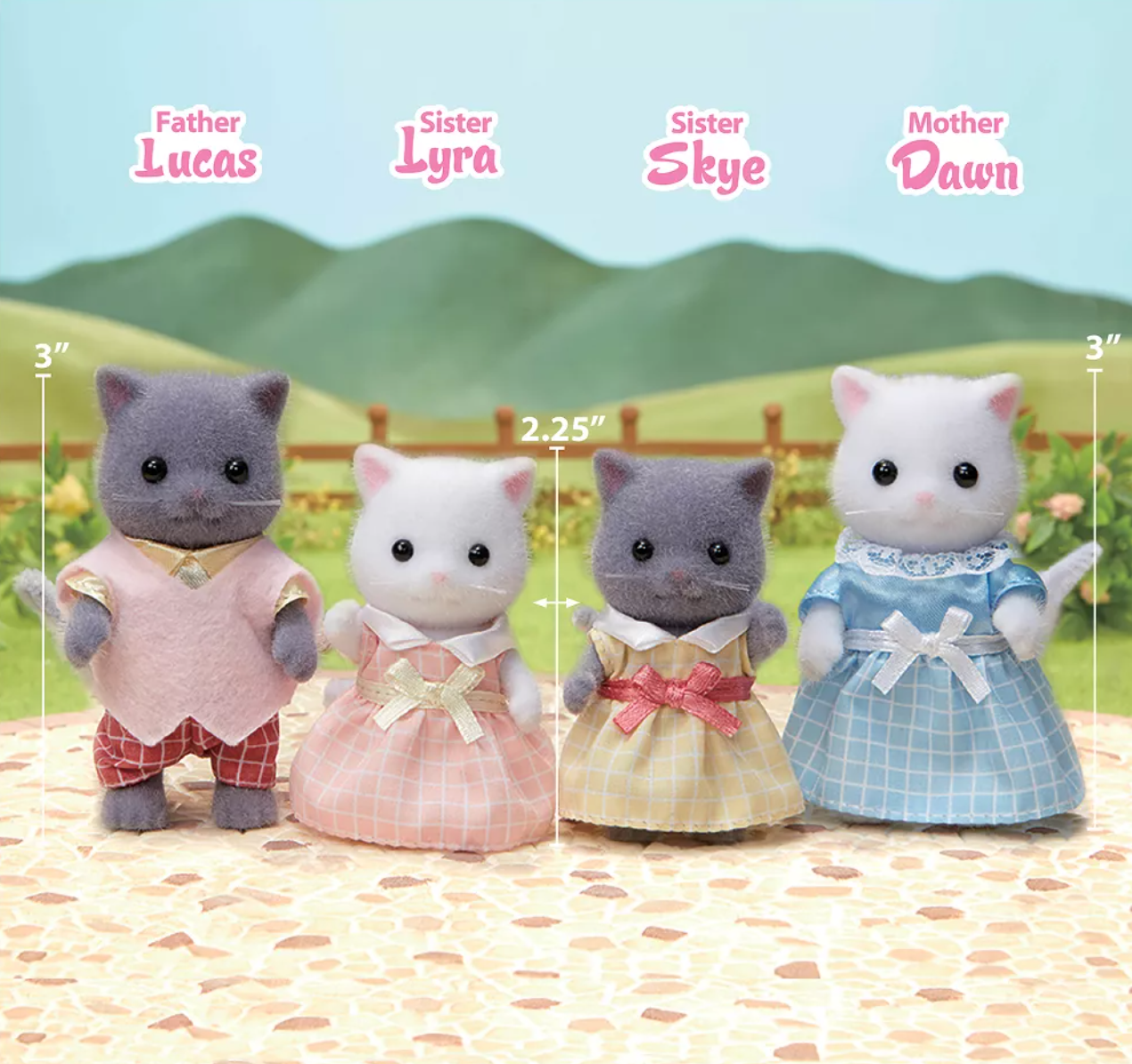 Calico Critters Persian Cat Family