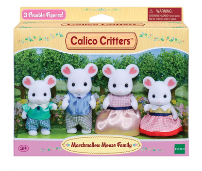 Calico Critters Marshmallow Mouse Family