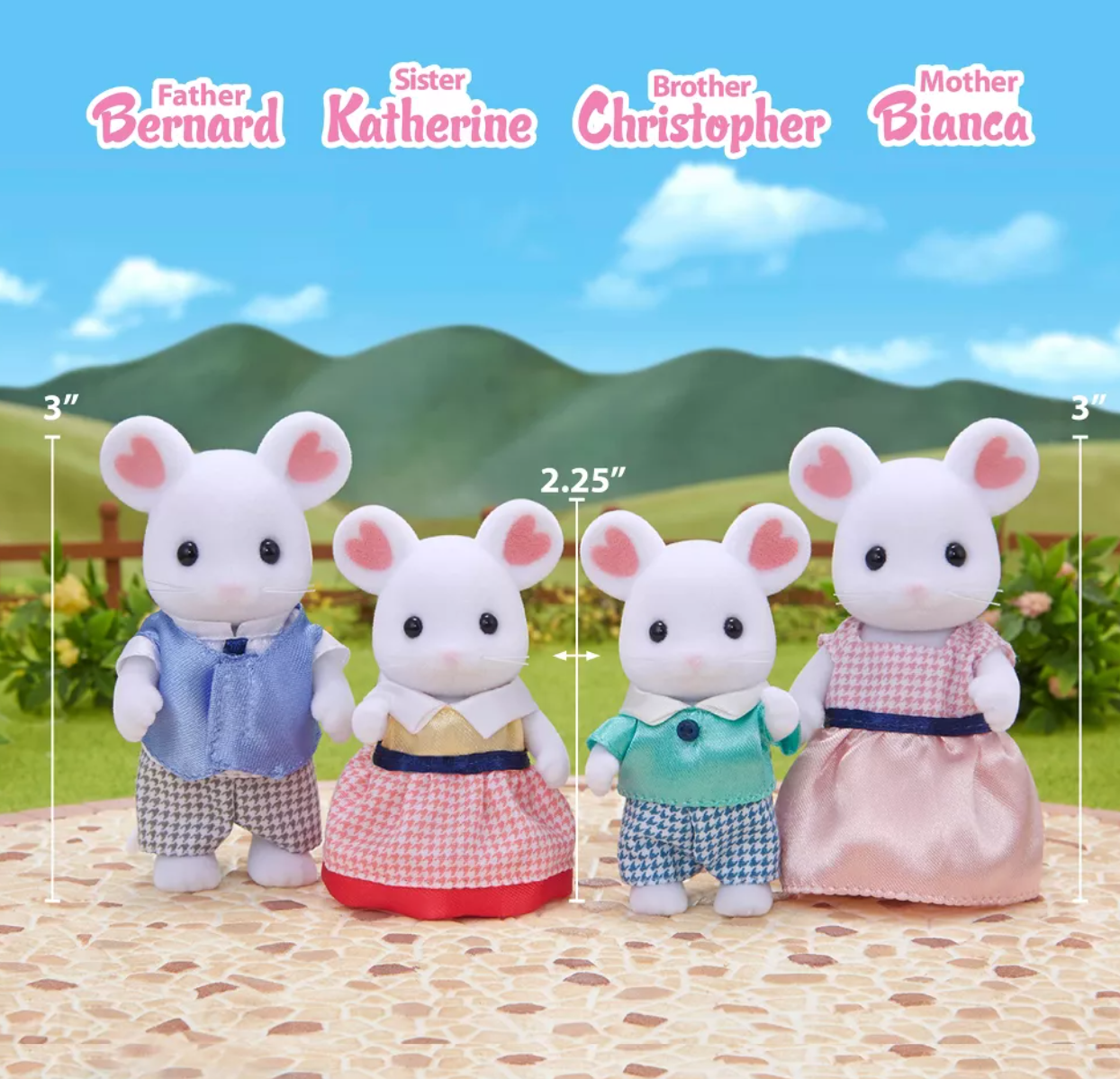 Calico Critters Marshmallow Mouse Family