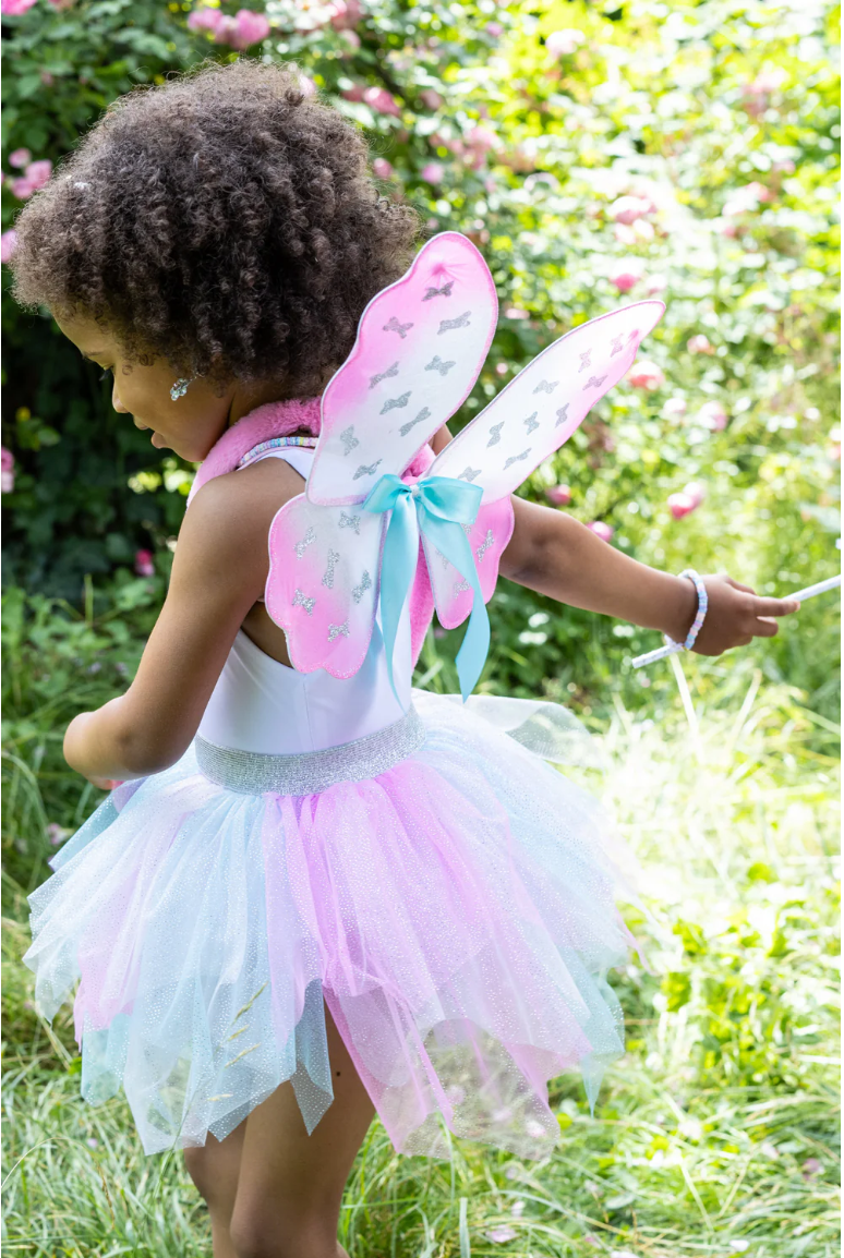Think Mint Pink Skirt Wings & Wand, size 4-6