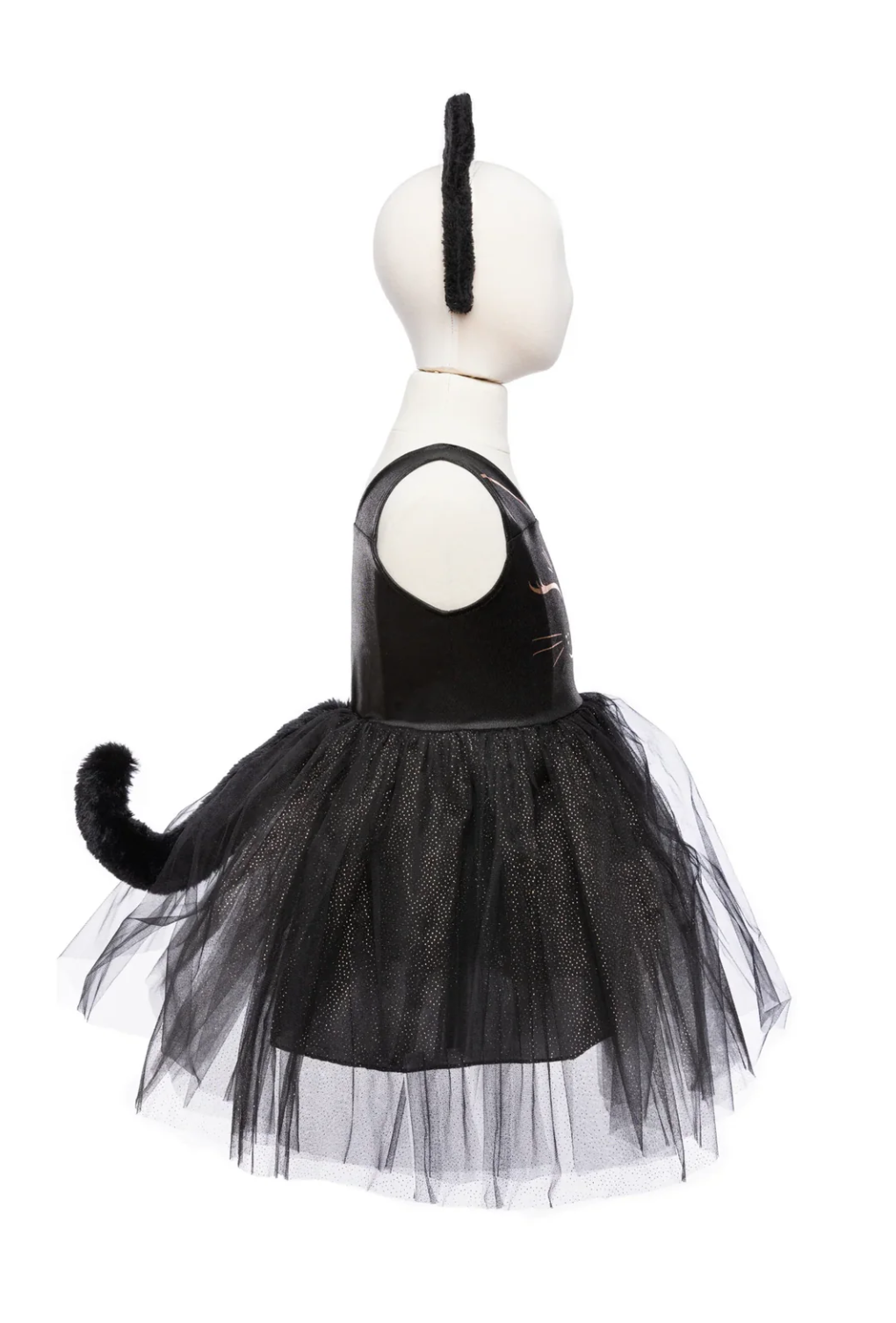 Black Cat Dress & Headpiece Size 5-6