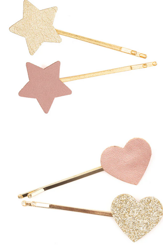 Boutique Matte Star Bobby Hairclips Assortment