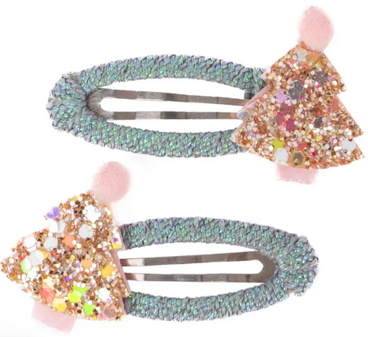 Minty Christmas Holiday Hair Clips