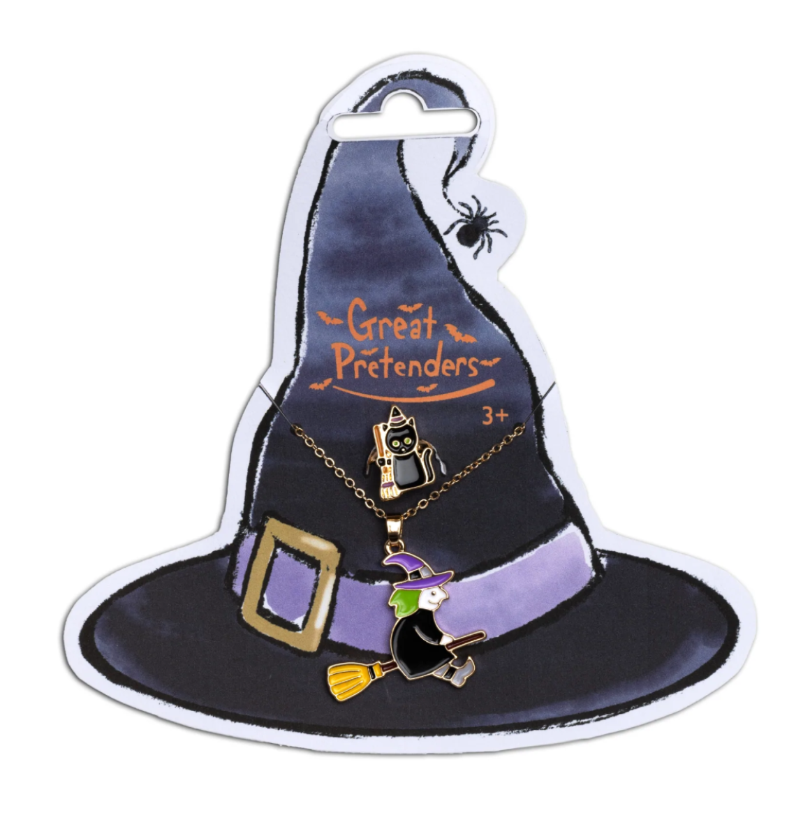 Witch Necklace with Black Cat Ring