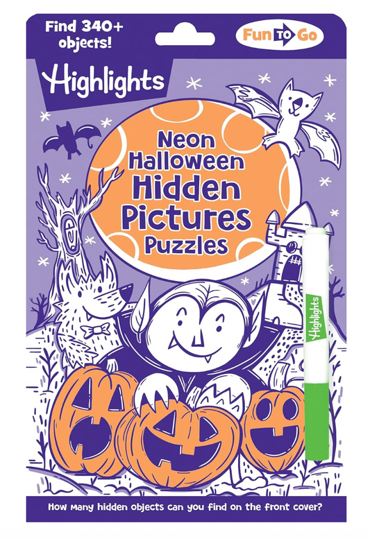 Neon Halloween Hidden Pictures Puzzles