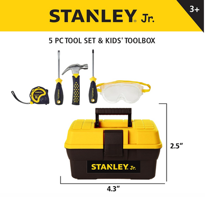 Stanley Jr. 5 Piece Tool & Toolbox Set