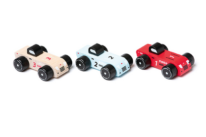 Cubika Wooden Vehicle Set - Racing Cars