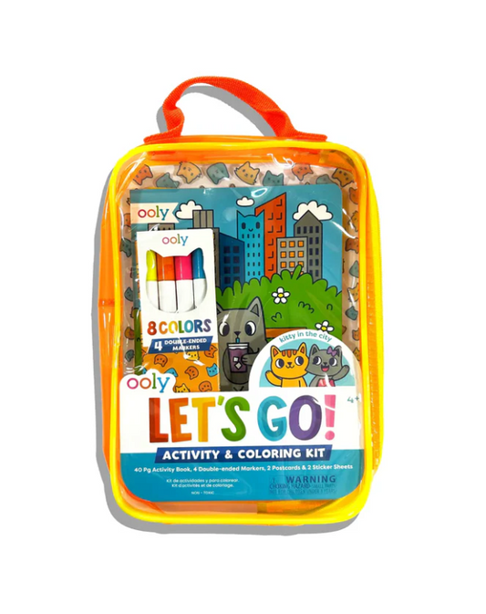 Let's Go! Activity Coloring Kit - Kitty in the City