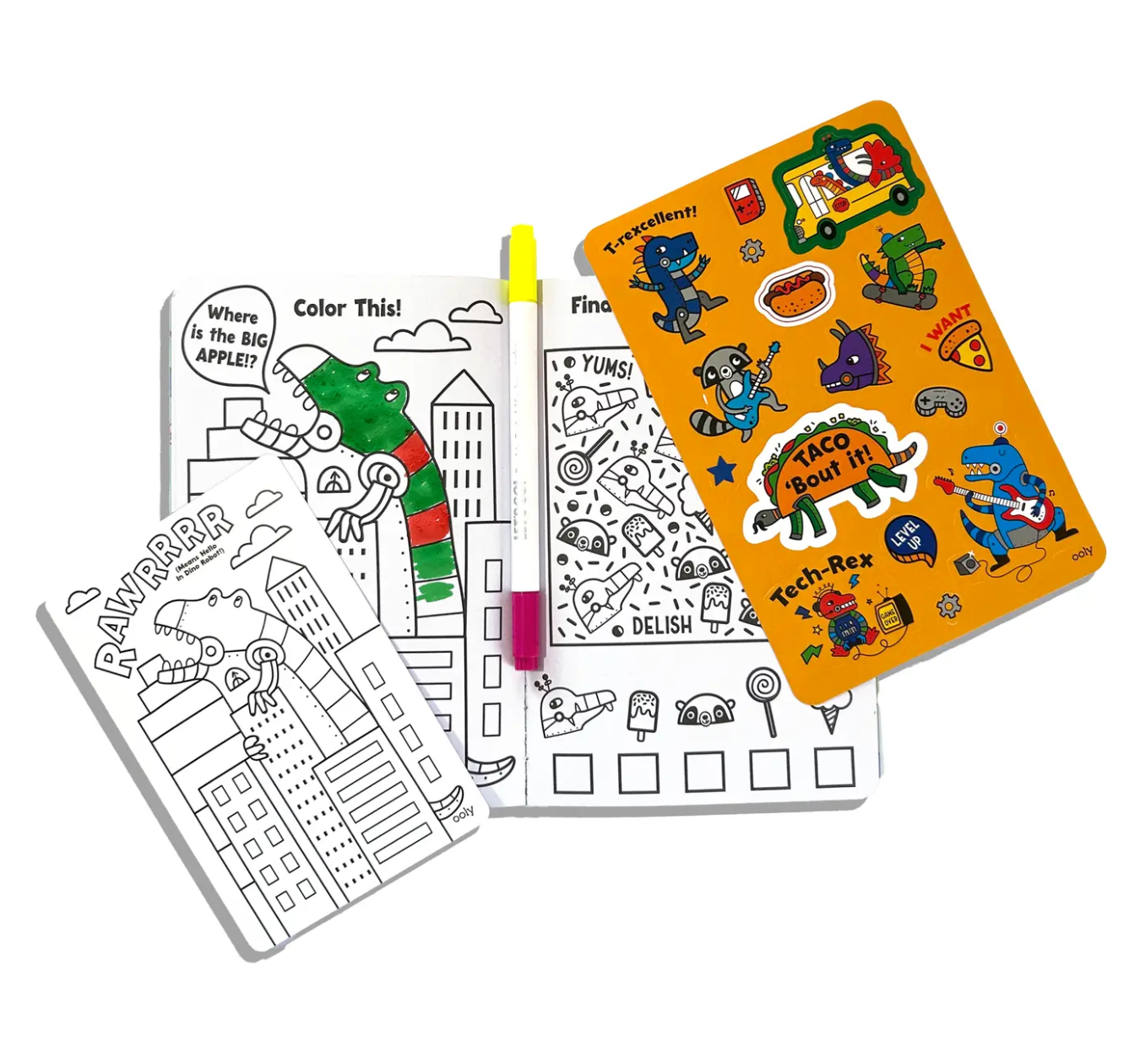 Let's Go! Activity Coloring Kit - Kitty in the City