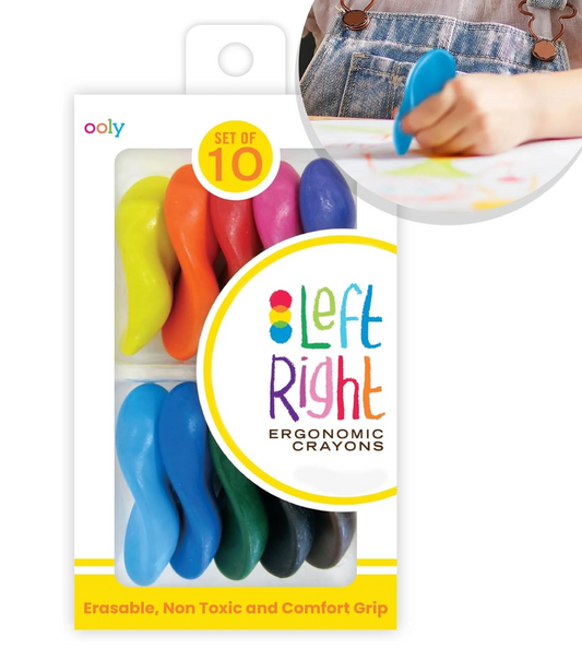 Left Right Ergonomic Crayons