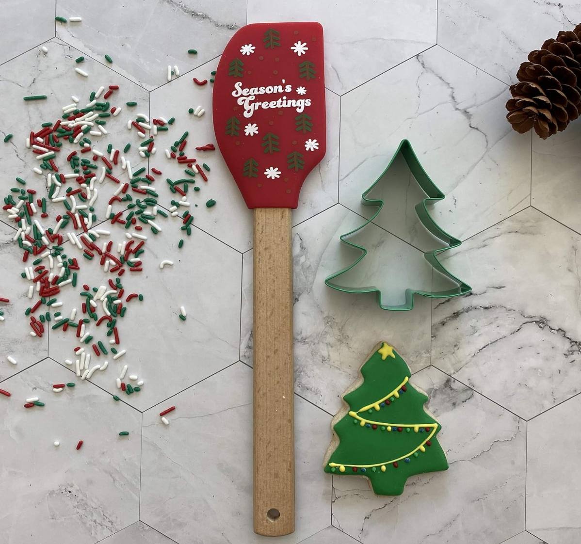 Winter Wonderland Tree Cookie Cutter Set with Spatula