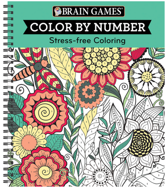 Brain Games - Color by Number Stress Free Coloring (Green)