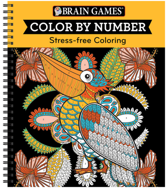 Brain Games - Color by Number Stress Free Coloring (Orange)