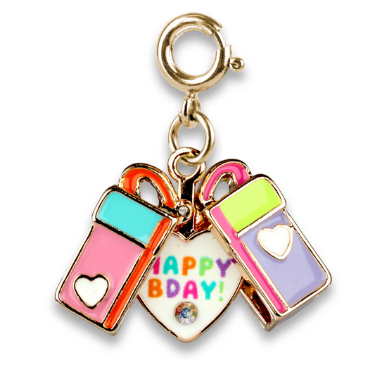 Gold Surprise Inside B-Day Gift Charm