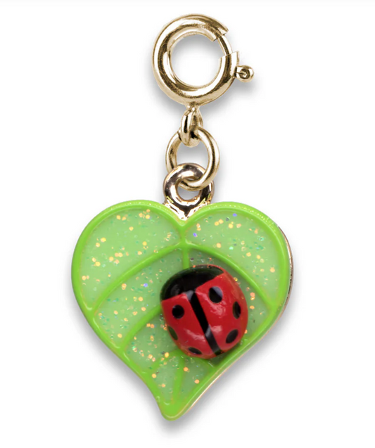 Gold Glitter Little Ladybug Charm
