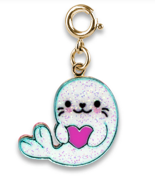 Gold Glitter Seal Charm
