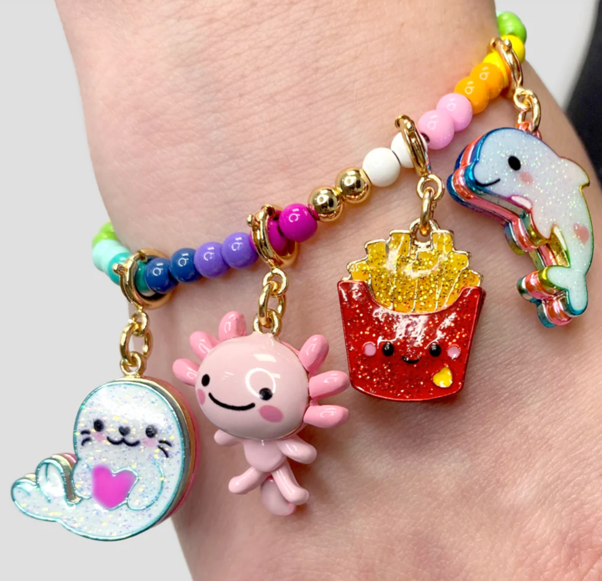 Gold Glitter Seal Charm